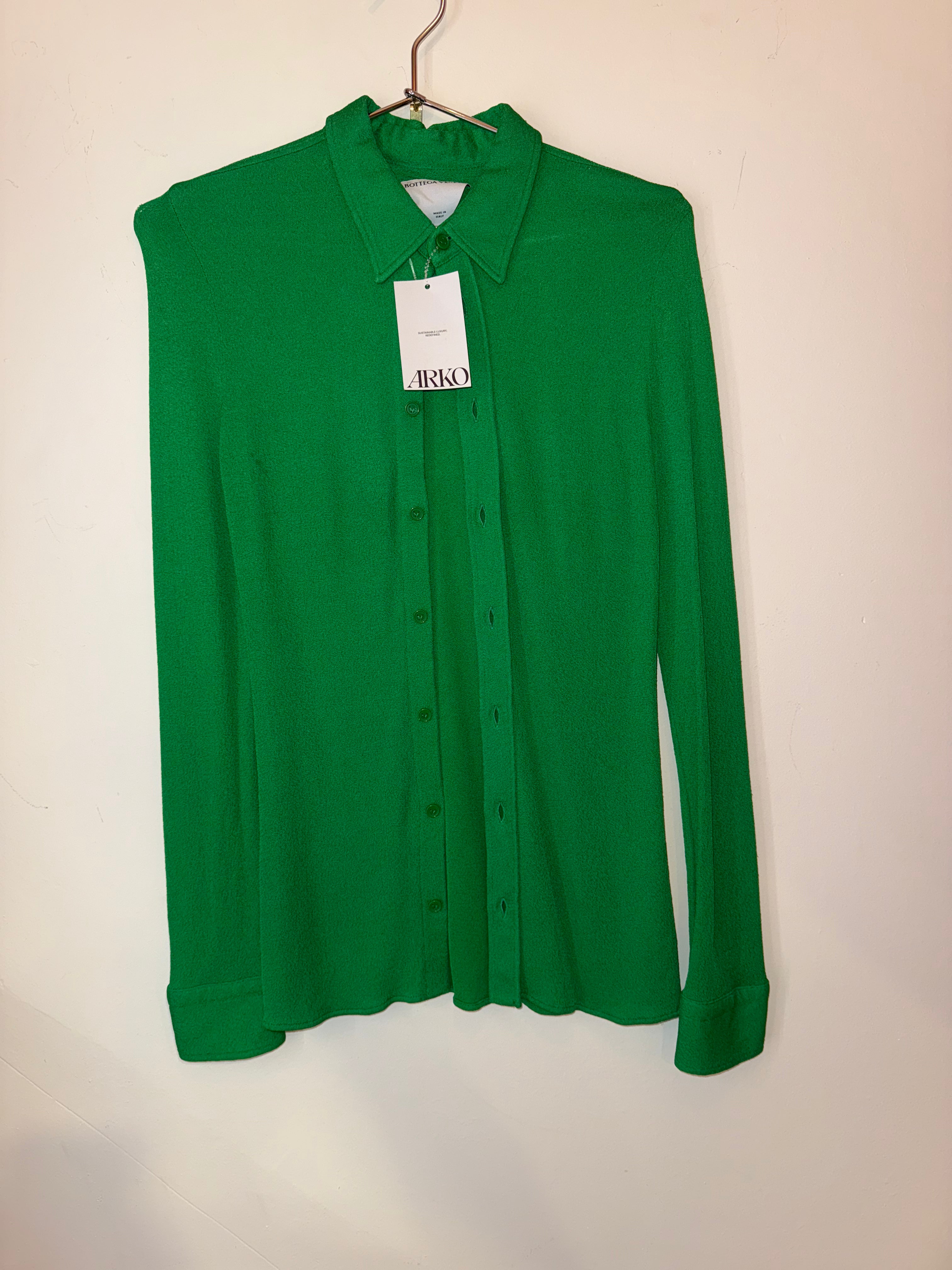 Bottega Veneta Green button down shirt size 34