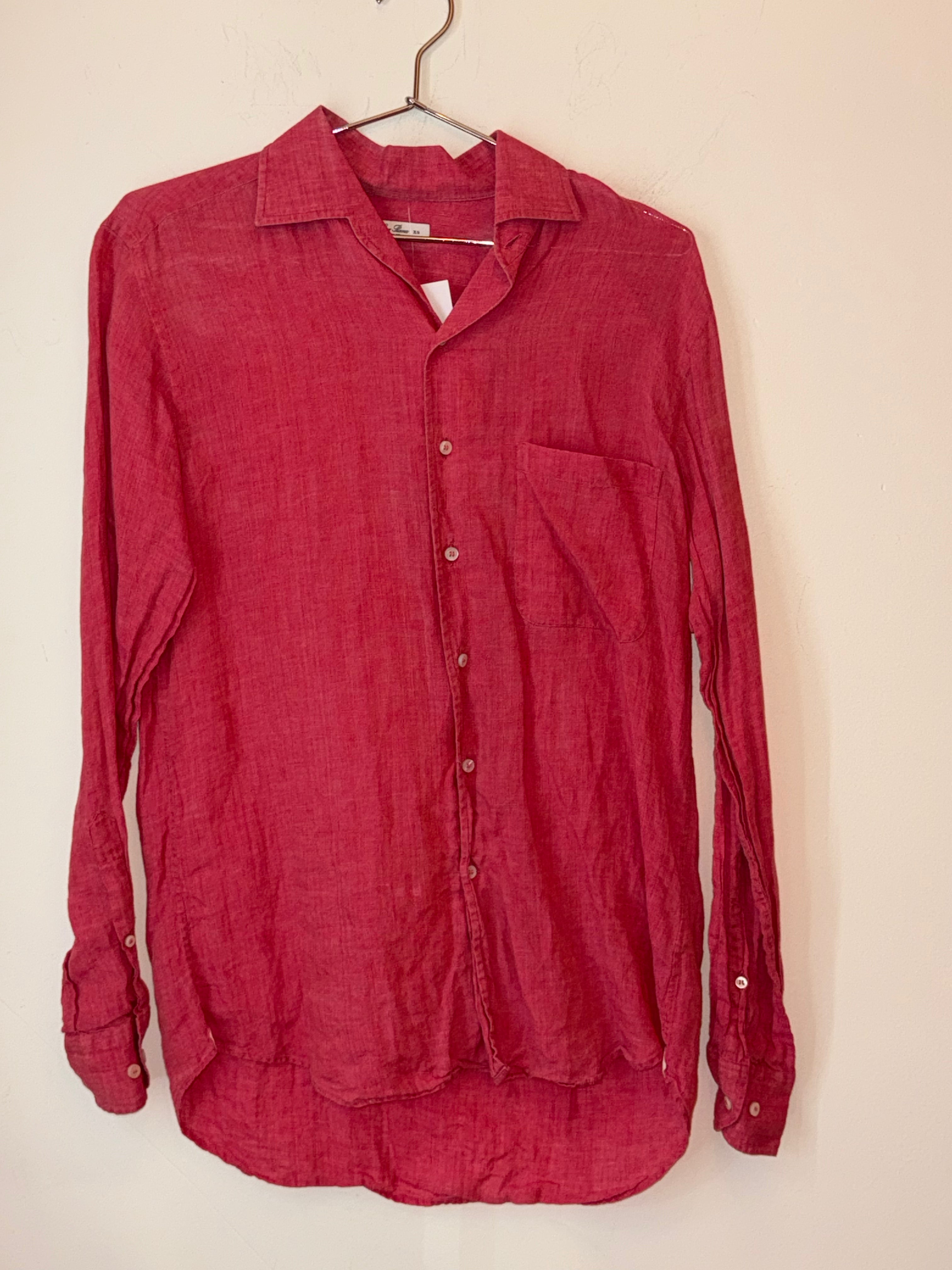 Loro Piana redish/pink button down xs
