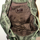 Prada green mini book bag