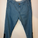 Gucci Denim Trousers with Red Logo Stitching