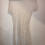 Vivienne Tam White Floral Mesh Dress