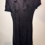 Vivienne Tam Floral Black Mesh Dress