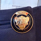 Gucci 3/4 Sleeve Belted Trench Coat Navy Blue Size 40