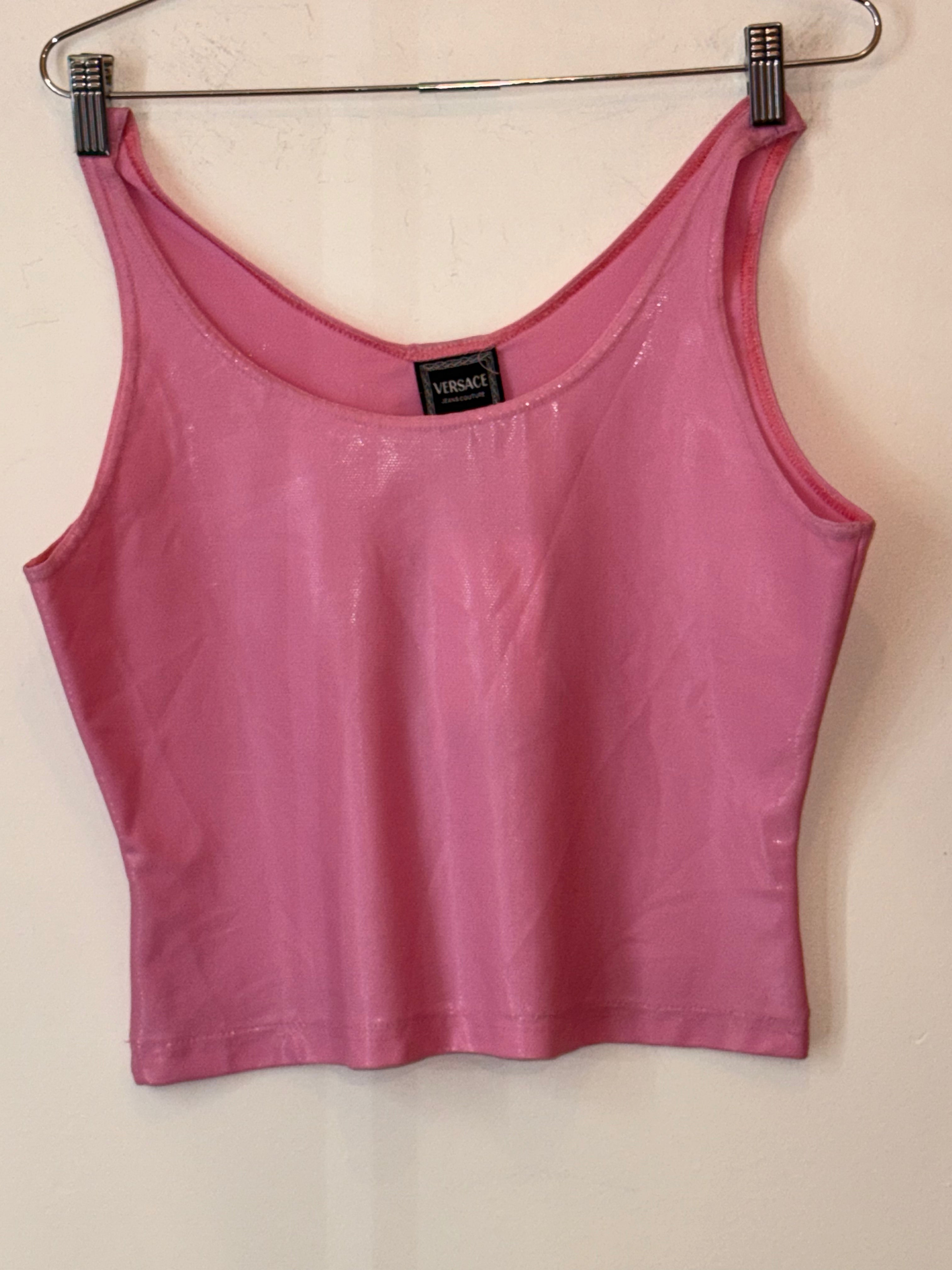 Vintage Versace Pink Top Size Large