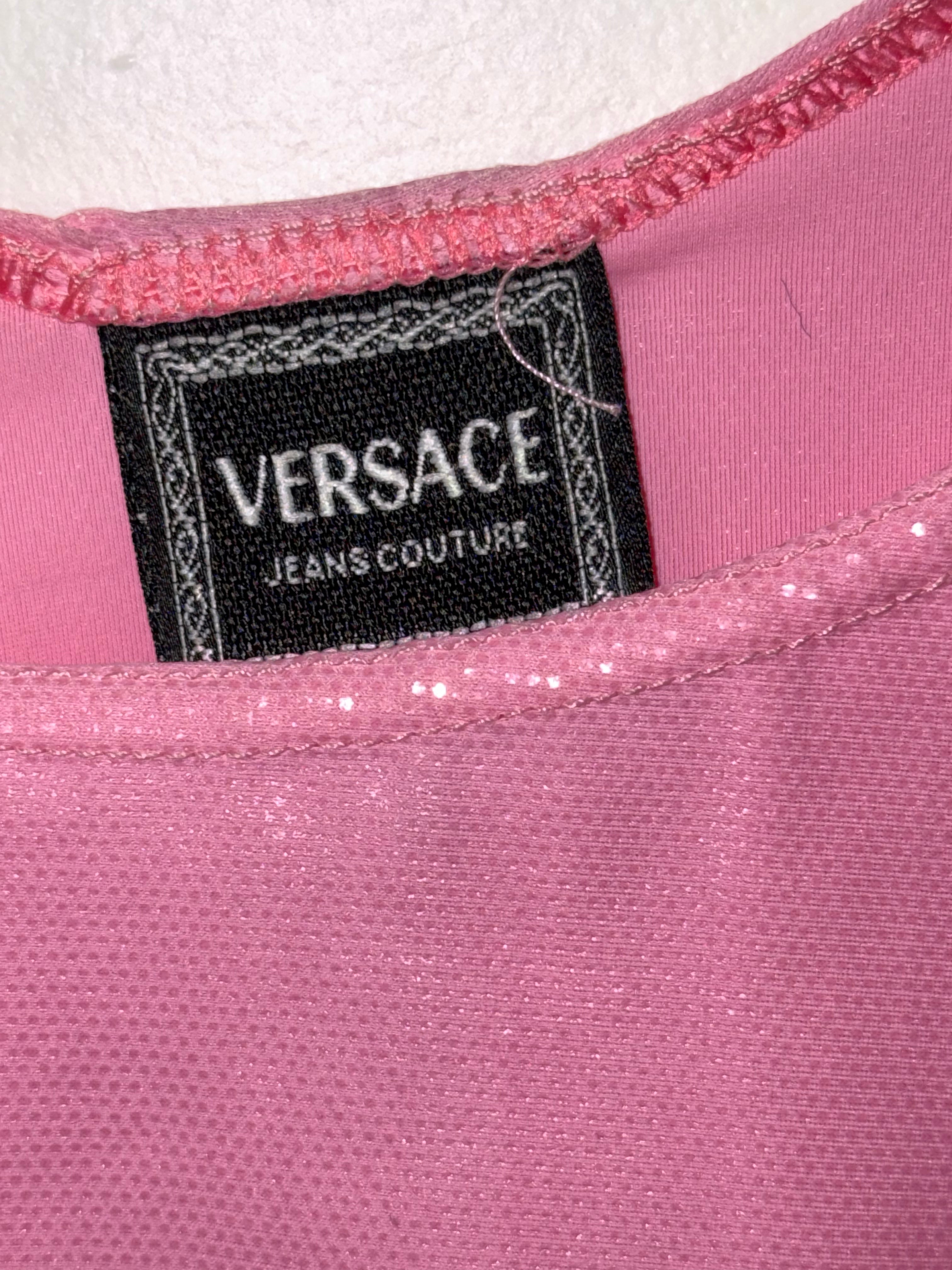 Vintage Versace Pink Top Size Large