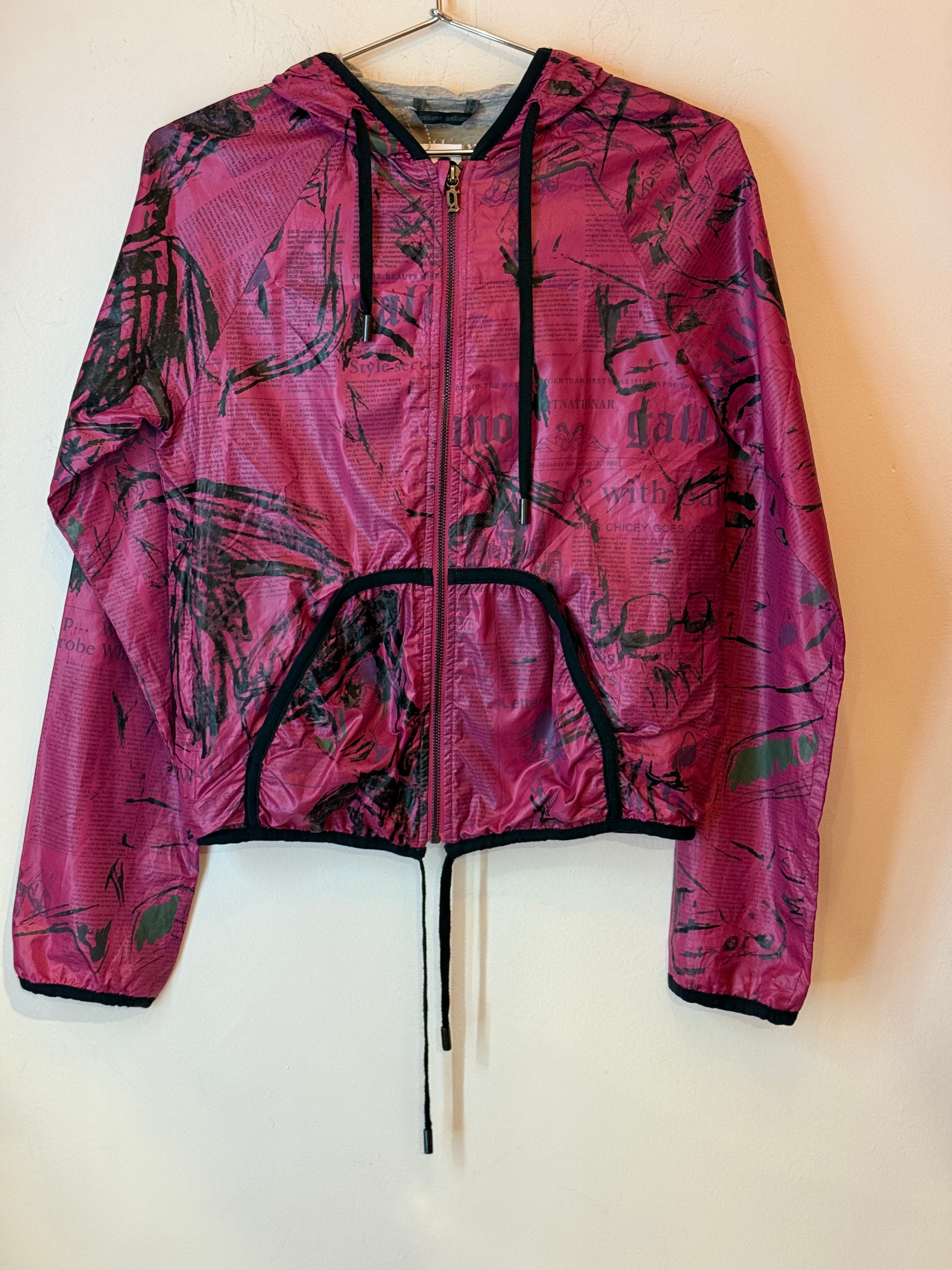 Galliano Purple Print Nylon Jacket