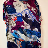 Maison Margiela season 17 laundry pile print tee shirt multicolor size 4