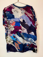 Maison Margiela season 17 laundry pile print tee shirt multicolor size 4