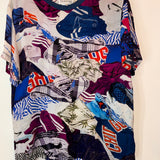 Maison Margiela season 17 laundry pile print tee shirt multicolor size 4