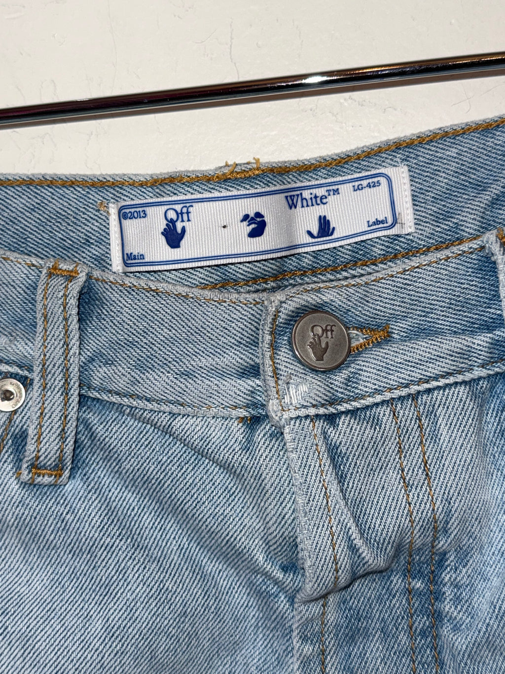 Off White Denim Shorts 2013