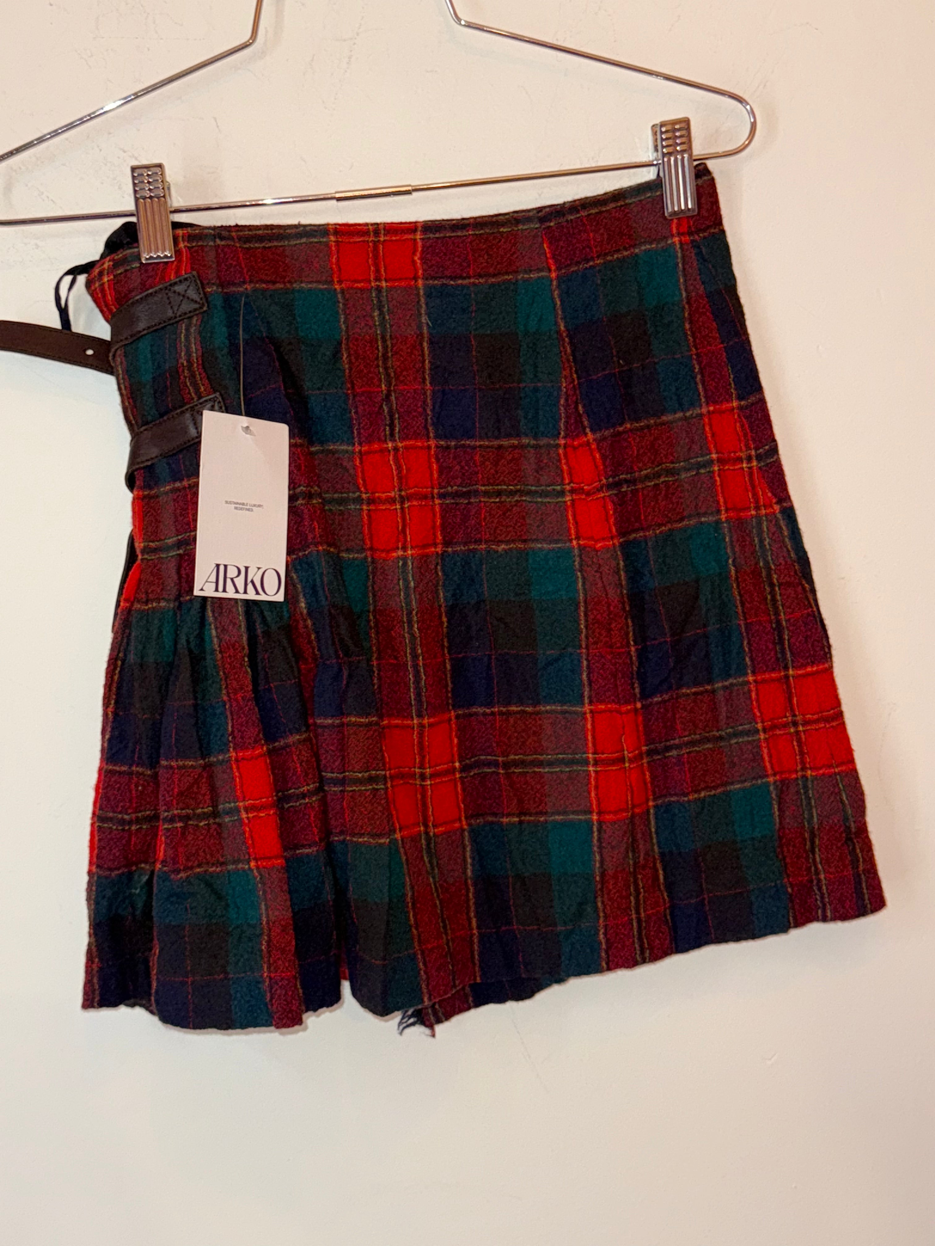 Prada Tartan Print Skirt Size 38