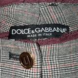 Dolce & Gabbana Grey Trousers with red lace trim Size 40