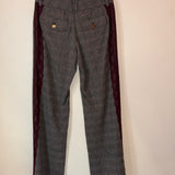 Dolce & Gabbana Grey Trousers with red lace trim Size 40