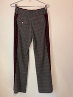 Dolce & Gabbana Grey Trousers with red lace trim Size 40