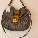 Miu Miu Grey Shoulder bag with Gold hardware