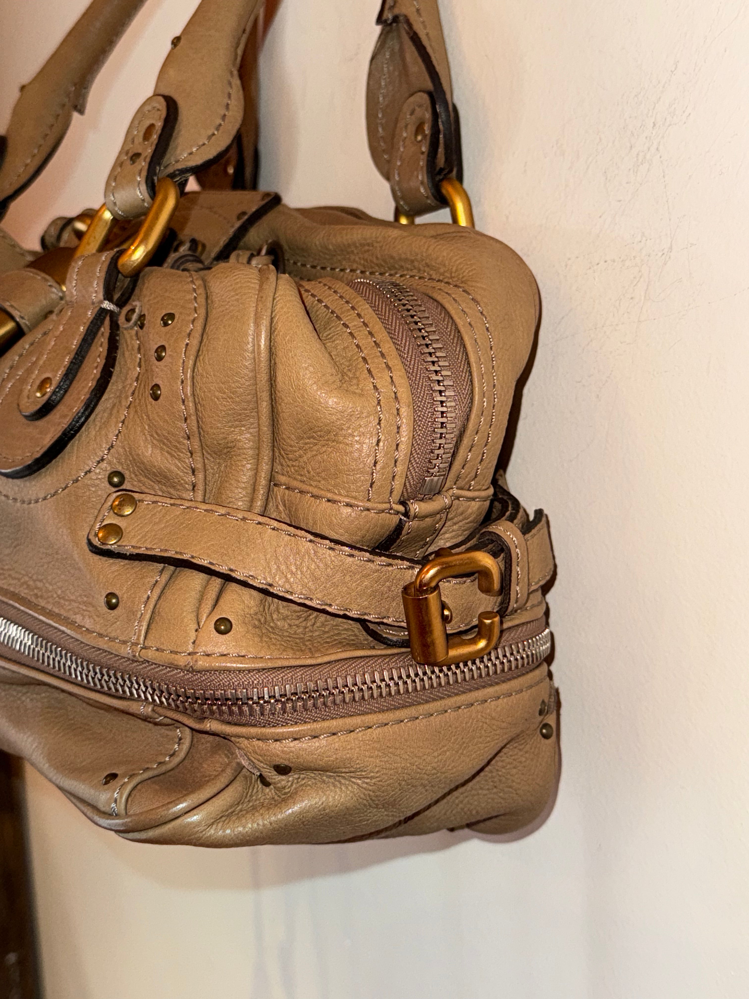 Chloè Paddington beige/ brown double zipper