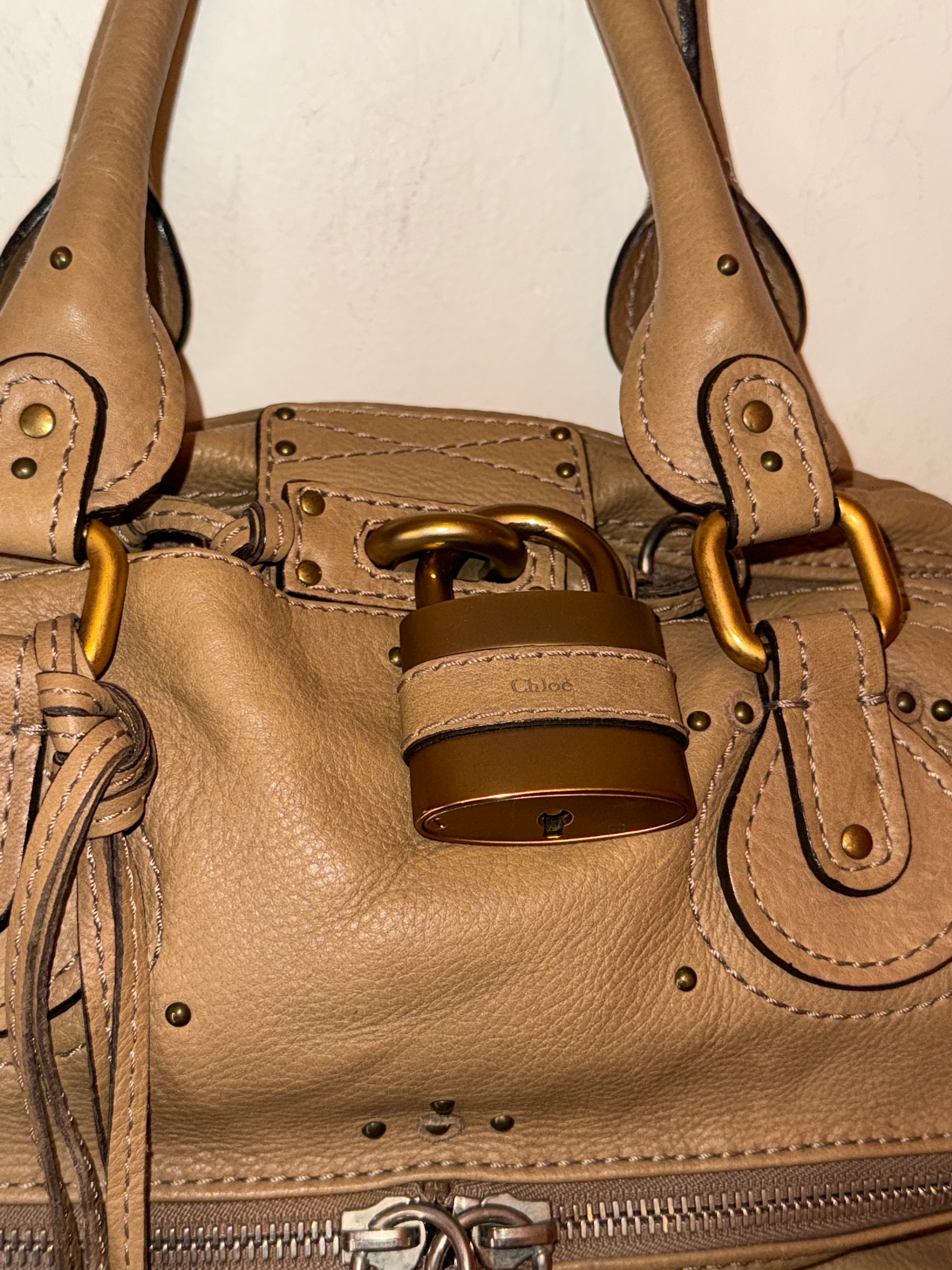 Chloè Paddington beige/ brown double zipper