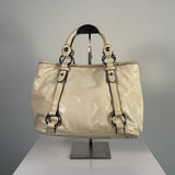 Miu Miu Leather Satchel – Creamy Tan with Silver Hardware