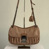 MIU MIU Leather Metalesse Crossbody Bag