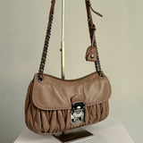 MIU MIU Leather Metalesse Crossbody Bag