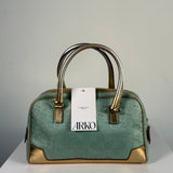 Gucci Turqoise Mini Handbag GG Monogram Vintage