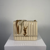 Saint Laurent Patent Matelassé Bag – Crema Soft