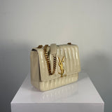 Saint Laurent Patent Matelassé Bag – Crema Soft