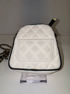 Chanel White Canvas Calfskin Tennis Racket Mini Bag
