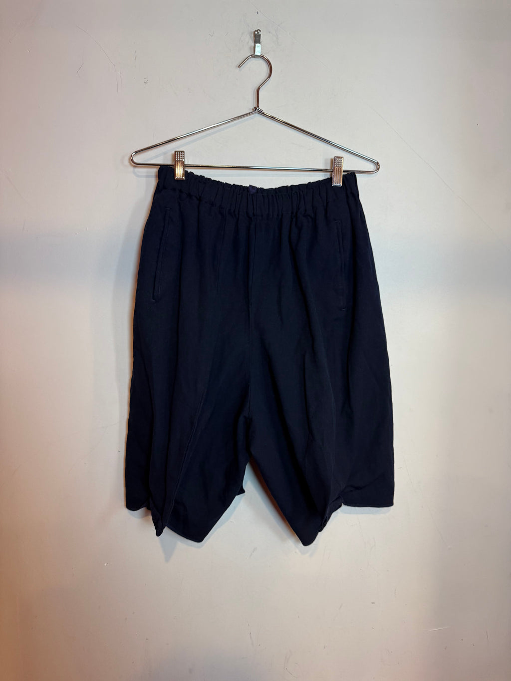 Comme des Garcons Balloon Drop Crotch Wide Leg Shorts Black