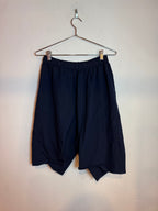 Comme des Garcons Balloon Drop Crotch Wide Leg Shorts Black