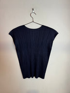 Issey Miyake "Pleats Please" Blue Top