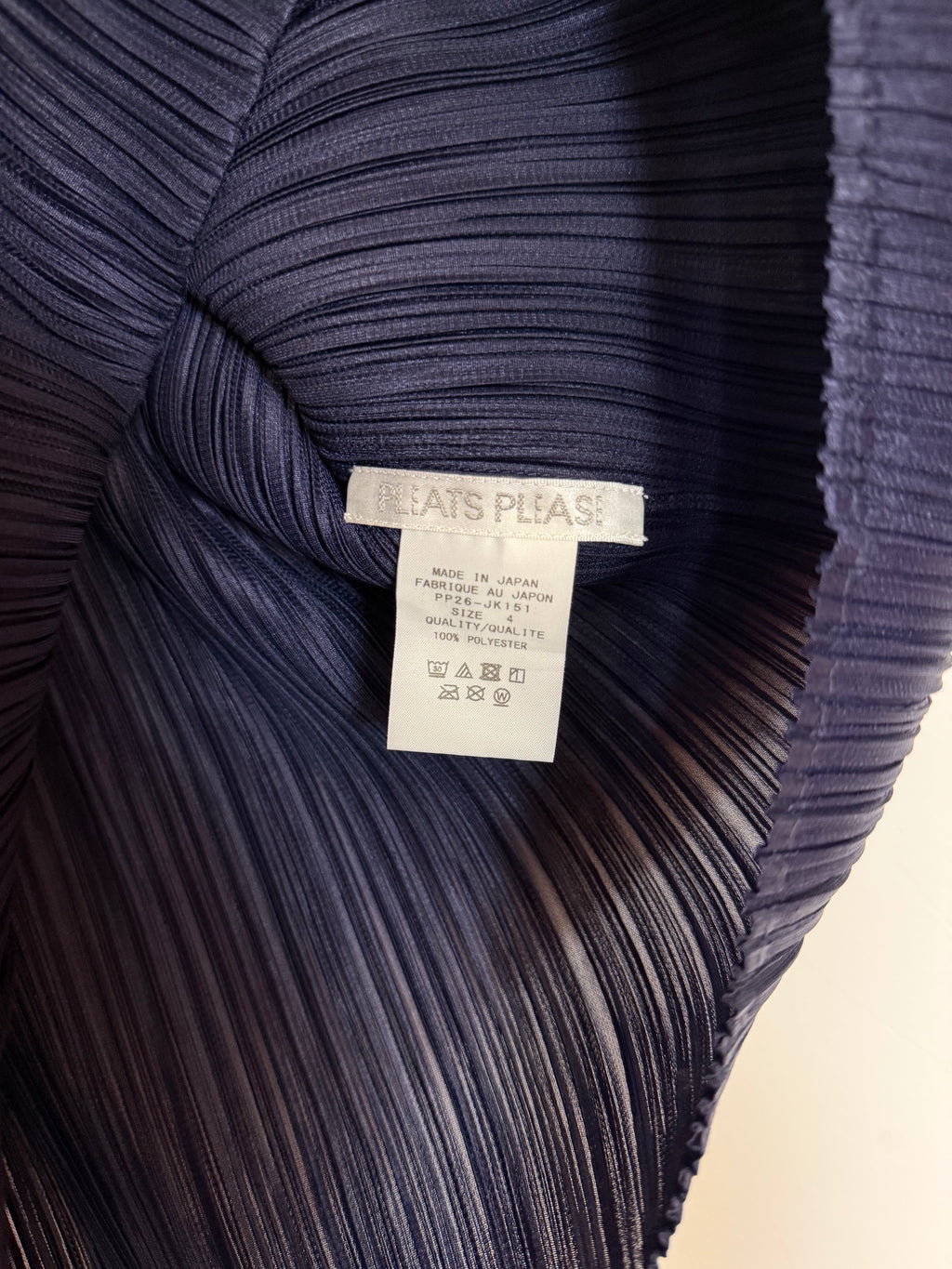 Issey Miyake "Pleats Please" Blue Top