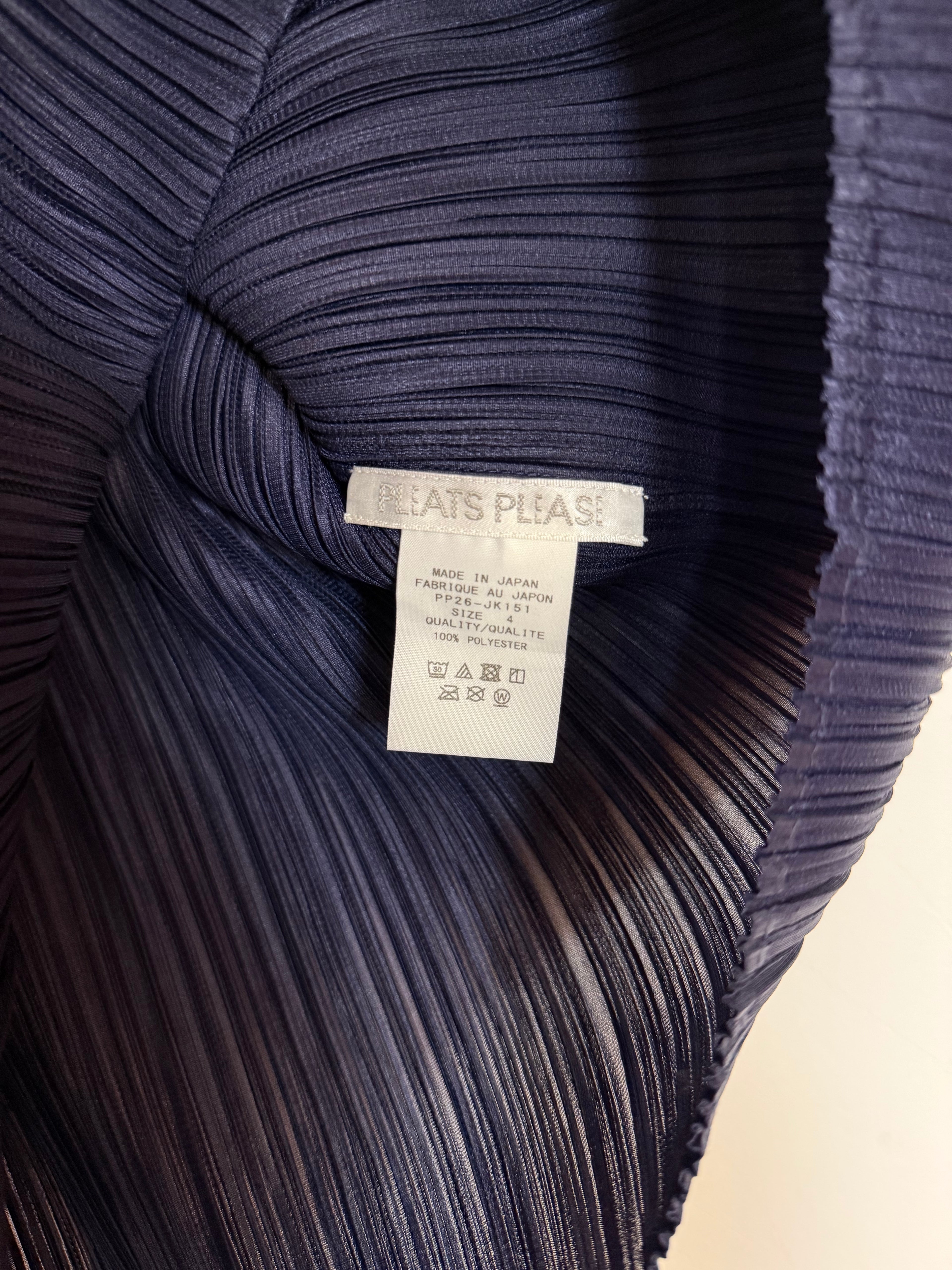 Issey Miyake "Pleats Please" Blue Top