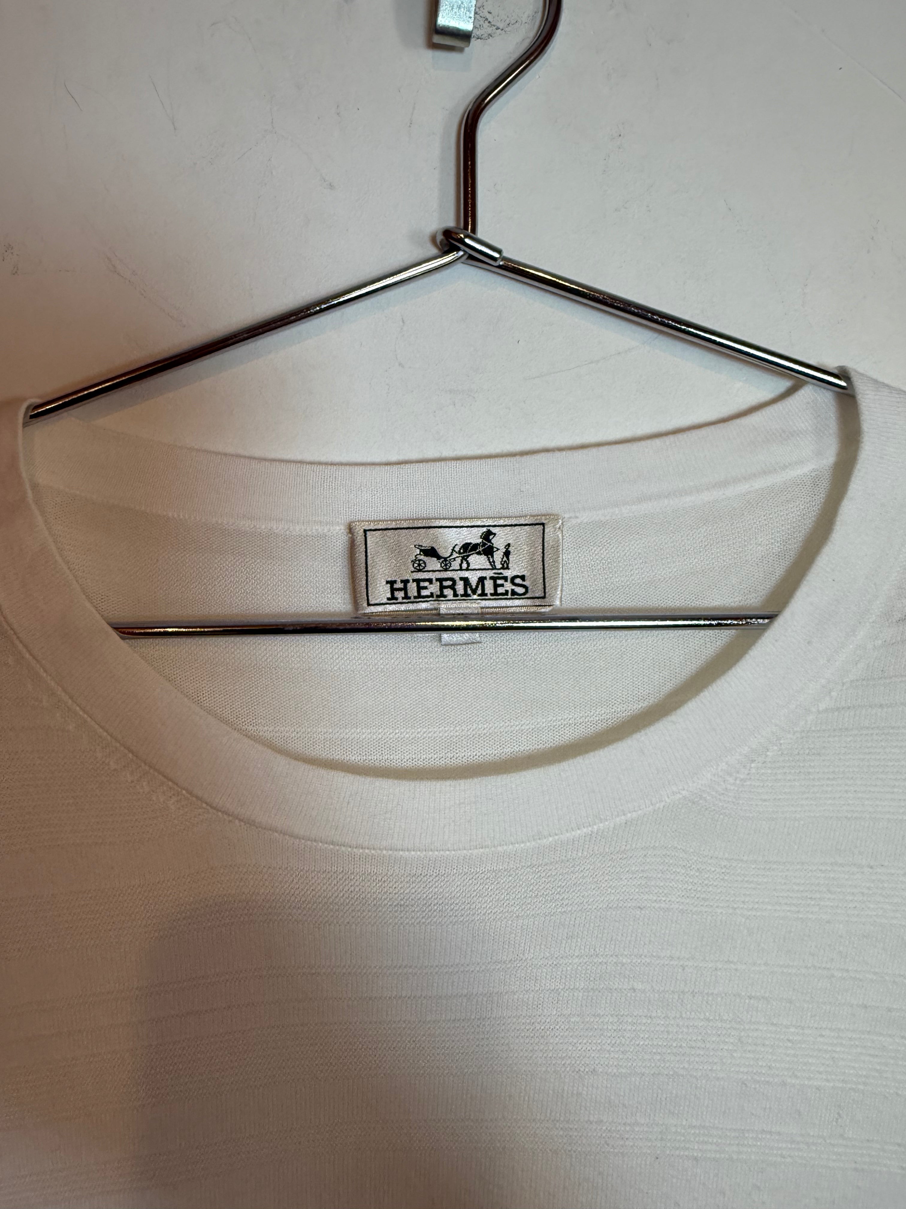 Hermes White Tee Shirt