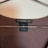 Vivenne Tam Purple Blouse V-Neck