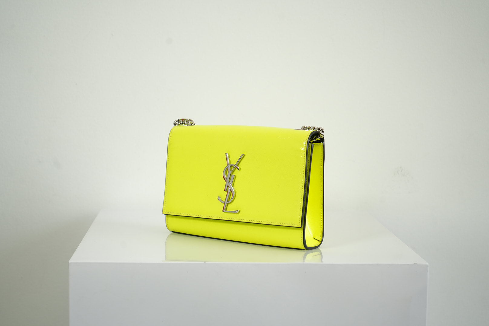 Saint Laurent Neon Yellow Small Kate Cross Body