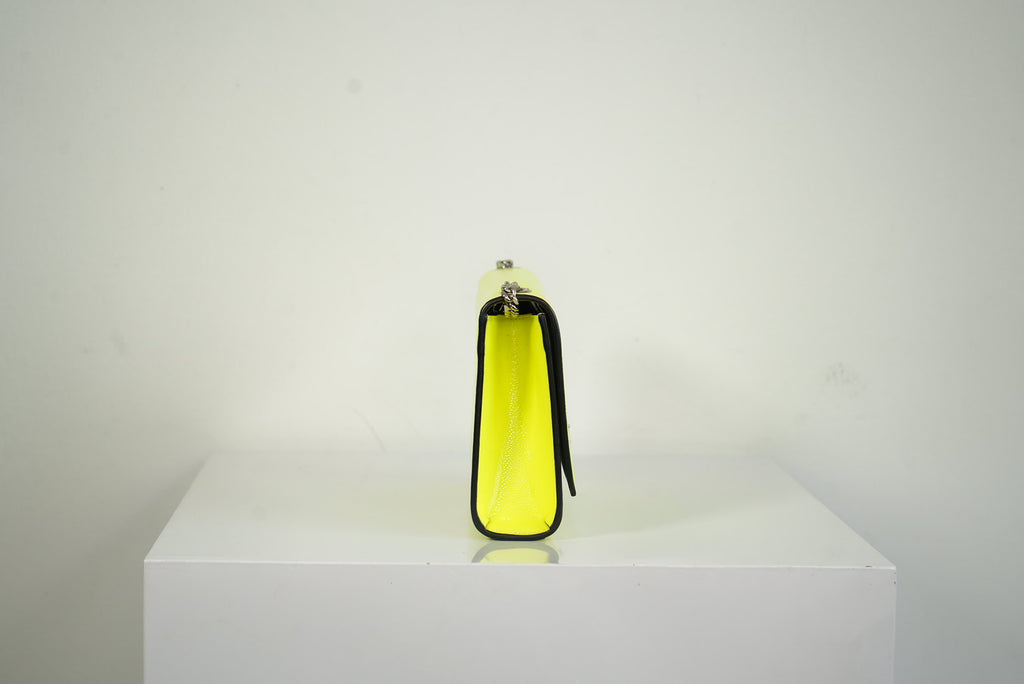 Saint Laurent Neon Yellow Small Kate Cross Body