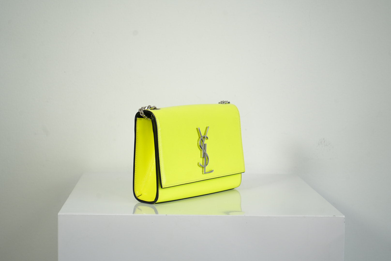 Saint Laurent Neon Yellow Small Kate Cross Body