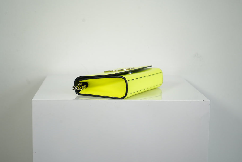 Saint Laurent Neon Yellow Small Kate Cross Body