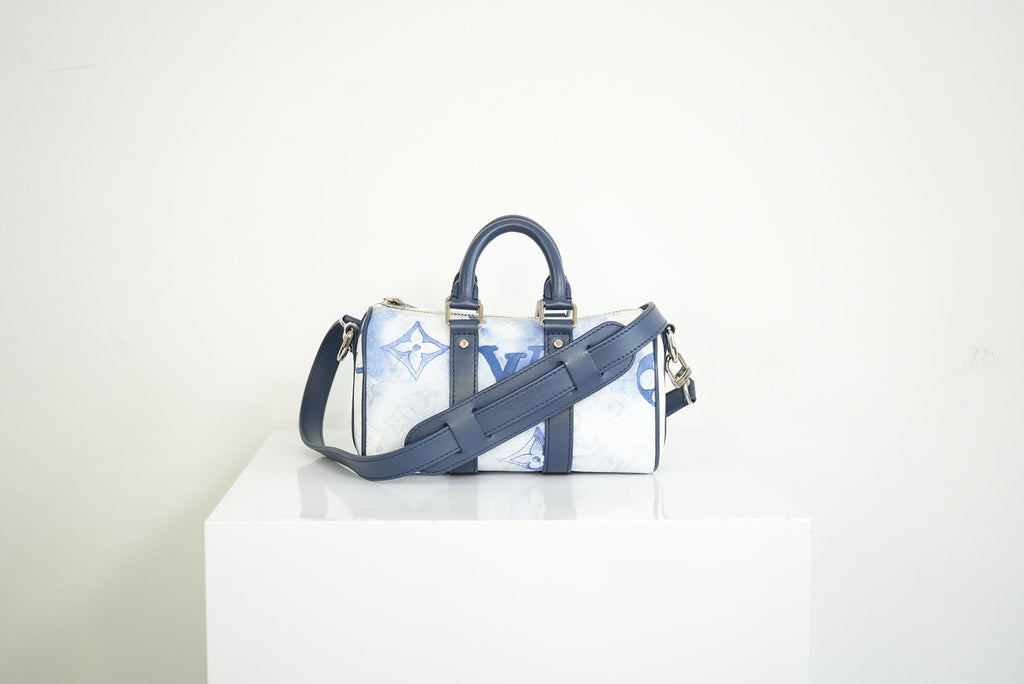 Louis Vuitton Keepall XS Blue watercolor monogram w/strap w/dustbag