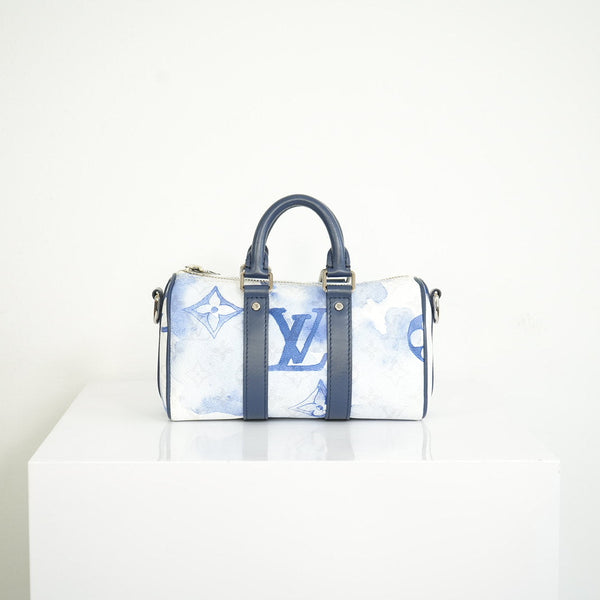 Louis Vuitton Keepall XS Blue watercolor monogram w/strap w/dustbag