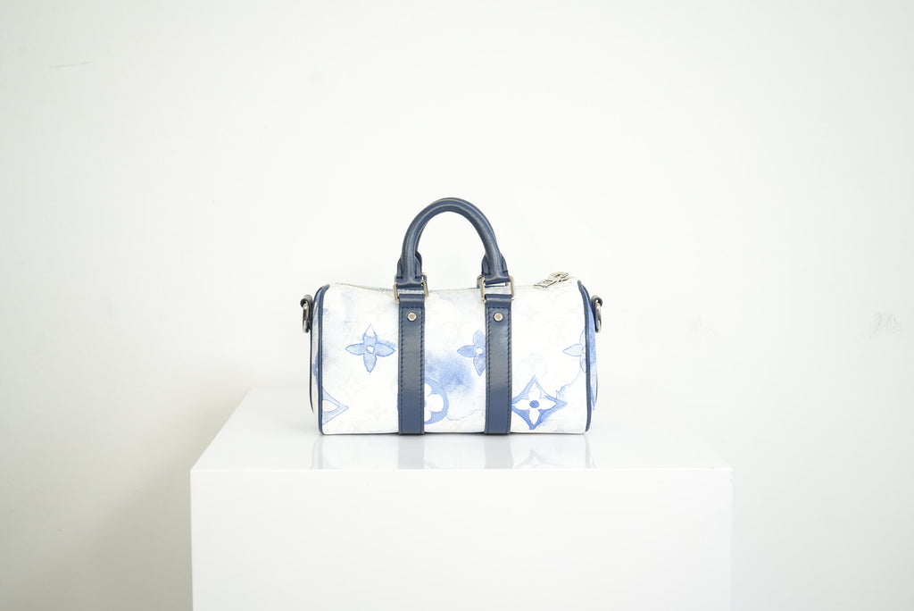 Louis Vuitton Keepall XS Blue watercolor monogram w/strap w/dustbag