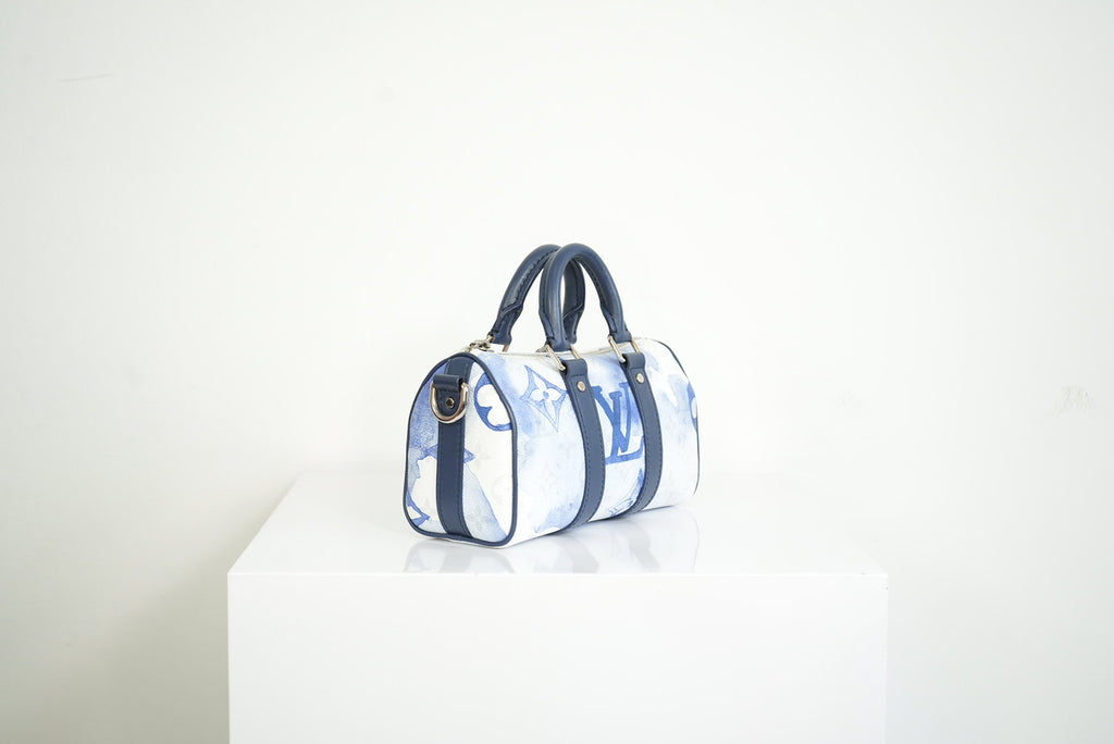 Louis Vuitton Keepall XS Blue watercolor monogram w/strap w/dustbag