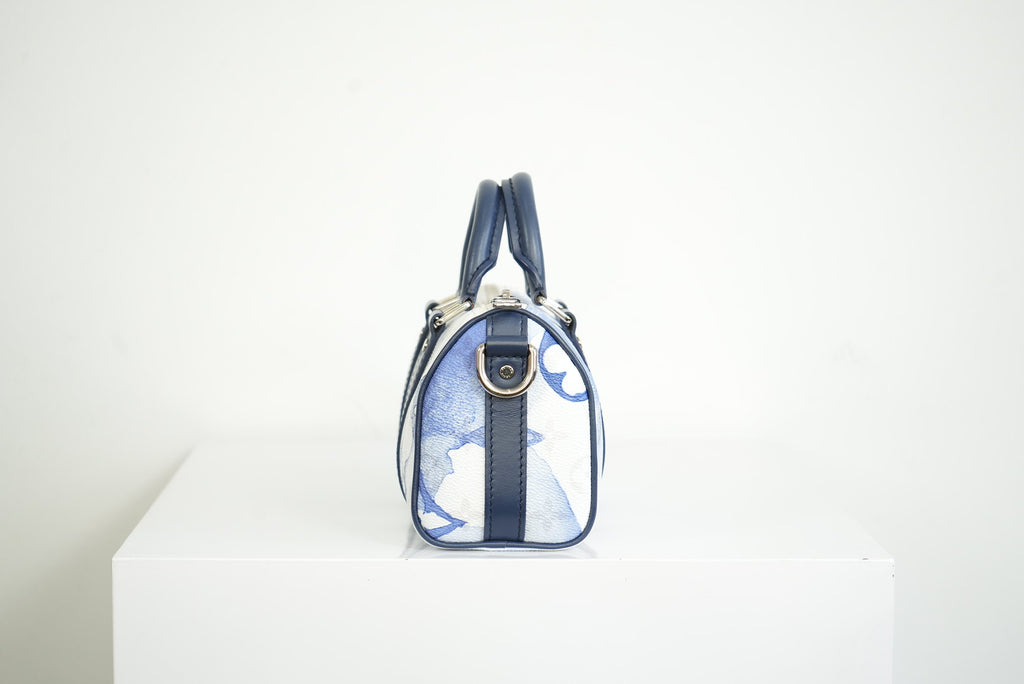 Louis Vuitton Keepall XS Blue watercolor monogram w/strap w/dustbag