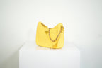 Prada Yellow Raffia Re-Edition 2005 Small Shoulder Bag W/Dust Bag