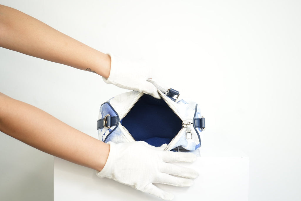 Louis Vuitton Keepall XS Blue watercolor monogram w/strap w/dustbag