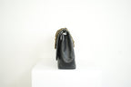 Chanel Black Caviar Leather Maxi Double Flap Bag Full Set