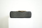 Chanel Black Caviar Leather Maxi Double Flap Bag Full Set