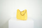 Prada Yellow Raffia Re-Edition 2005 Small Shoulder Bag W/Dust Bag