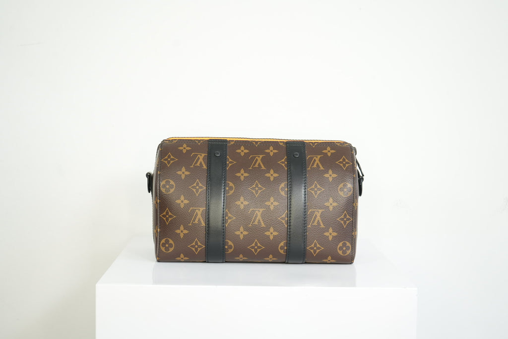 Louis Vuitton 2010 Macassar "Zoom w/Friends City" Keepall w/strap + dustbag